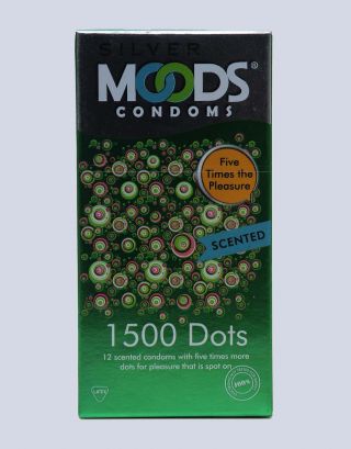 Moods Silver Condoms 1500 Dots