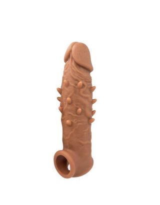 SK SKIN BROWN PENIS COVER DOUBLE HOLE COMFORT SLEEVE FOR MEN