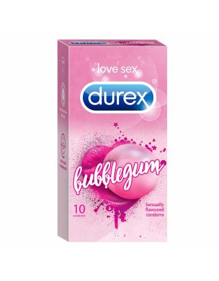 Durex Bubble-gum Flavoured Condoms For Men- 10s