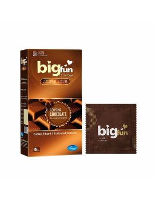 BIGFUN Chocolate Flavored Ribbed, Dotted & Contoured 10'S