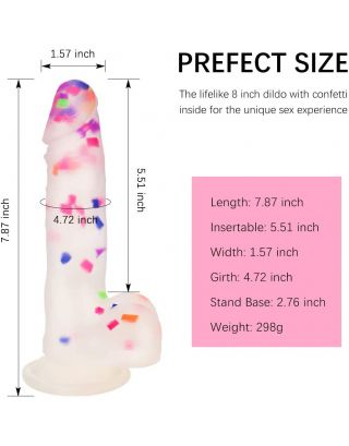 SK clear Silicone Crystal Clear G-Spot Vaginal Lifelike Dildo