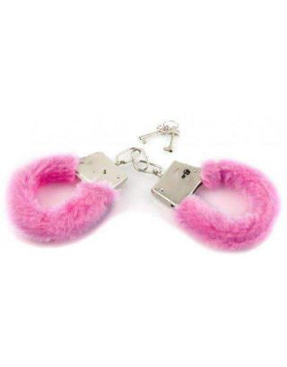 SK PINK HAND CUFFS Policeman-Prisoner ROLE PLAY COSTUME