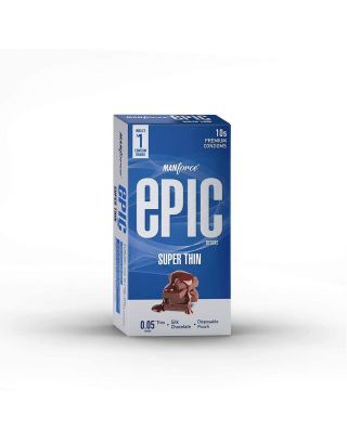 Manforce Epic Desire Super Thin Premium Condoms for Men, Silk Chocolate Flavour 10'S