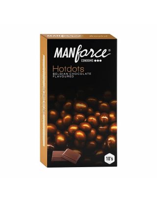 Manforce Premium Hotdots Belgian Chocolate Condoms with Bigger Dots - 10'S