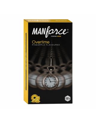 Manforce Overtime Pineapple 3in1 (Ribbed, Contour, Dotted) Condoms - 10'S