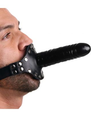 STRICT LEATHER RIDE ME MOUTHGAG WITH DILDO