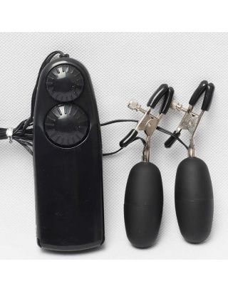 SK NIPPLE CLAMP WITH CLITORIS EGG VIBRATOR