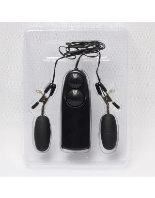 SK NIPPLE CLAMP WITH CLITORIS EGG VIBRATOR