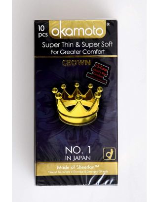 Okamoto Condoms For Men SUPER THIN & SOFT- CROWN 10'S Pack