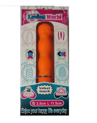 LOVING WORLD (VELVET TOUCH) VIBRATOR - ORANGE