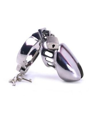 Male Penis Head Chastity Locking Device Restraint Metal