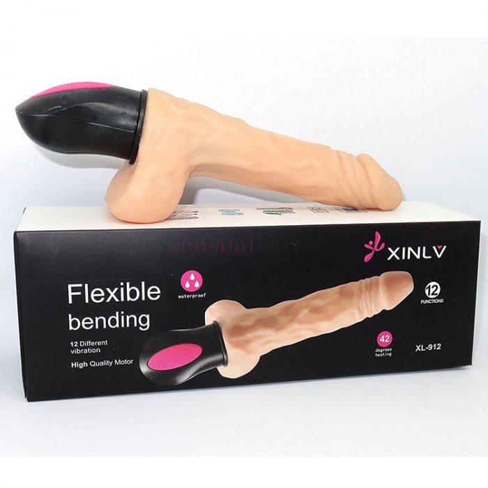 XINLV 12 Modes Realistic Vibrating Dildo Auto Heating USB Rechargeable FOR  Women